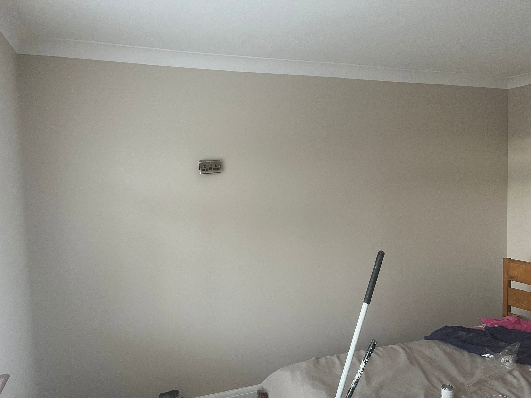 Freshly finished room wall